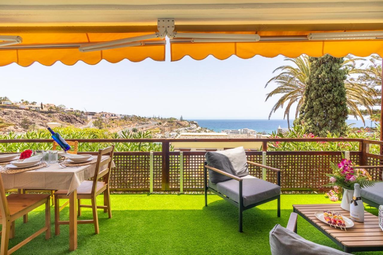 Increible Terraza Con Vistas Al Mar En San Agustin Apartment Luaran gambar