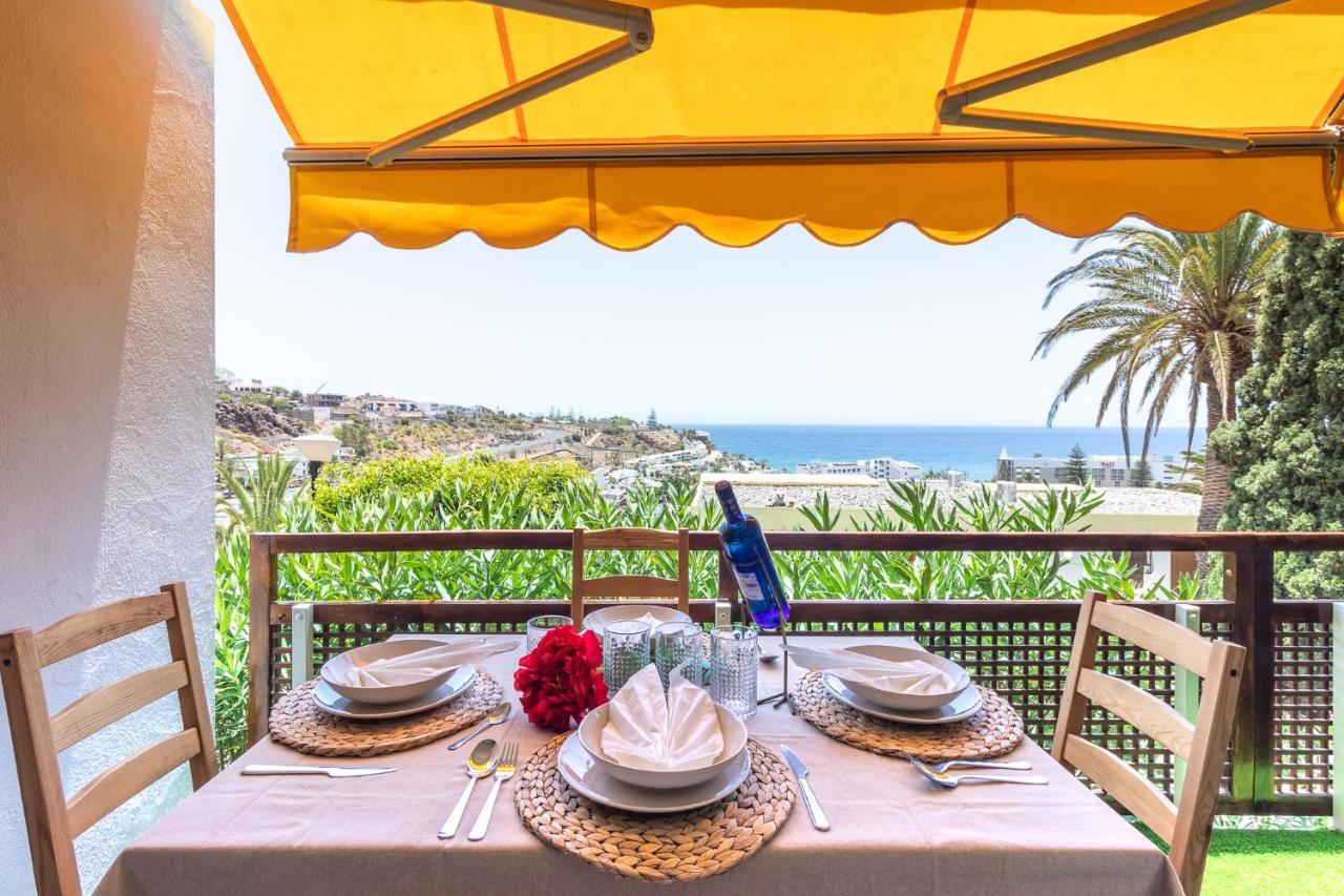 Increible Terraza Con Vistas Al Mar En San Agustin Apartment Luaran gambar